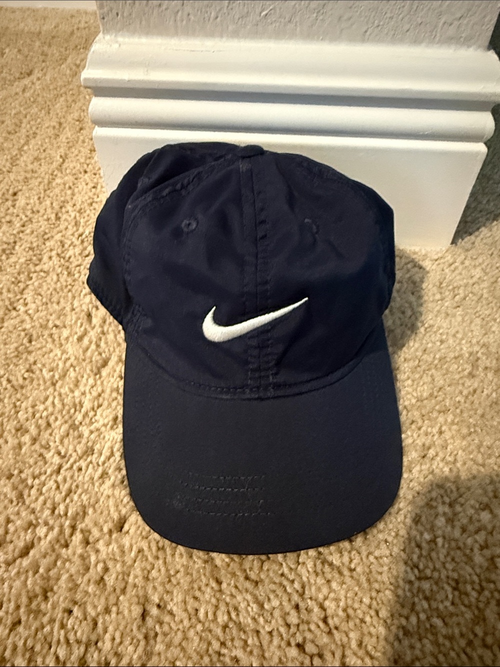 Nike Navy Baseball Cap with White Swoosh